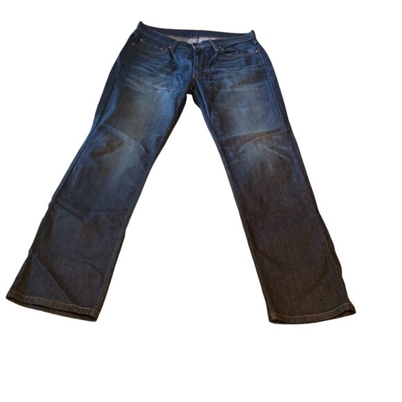 Levis Mens 514 Straight Fit Rinsed Blue Wash Jeans 33x32 Casual Western Workwear - Picture 1 of 8